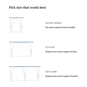 Double Center Support Curtain Rod Bracket