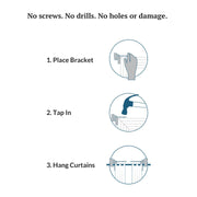 Double Center Support Curtain Rod Bracket